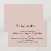 Blush Succulent Wedding Rehearsal Kaart (Voorkant / Achterkant)