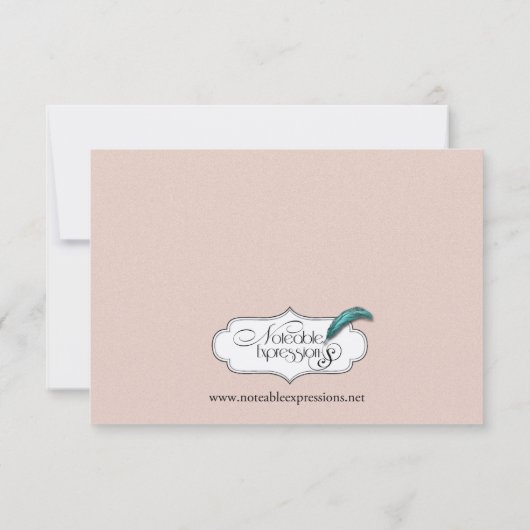 Blush Succulent Wedding Rehearsal Kaart (Achterkant)