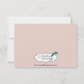 Blush Succulent Wedding Save the Date (Achterkant)