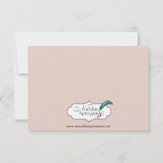 Blush Succulent Wedding Save the Date (Achterkant)