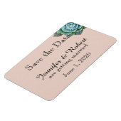 Blush Succulent Wedding Save the Date Magneet (Linkerzijde)