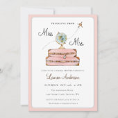 Blush Suitcases Reizen van Miss naar Mrs Kaart (Voorkant)