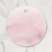 Blush Summer Bloemige Romantische Bruiloft Feest Bedankjes Labels (Achterkant)