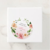 Blush Summer Bloemige Romantische Bruiloft Feest Bedankjes Labels (In situ)
