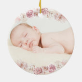  Blush Swan Princess Baby 1 kerst Keramisch Ornament (Achterkant)