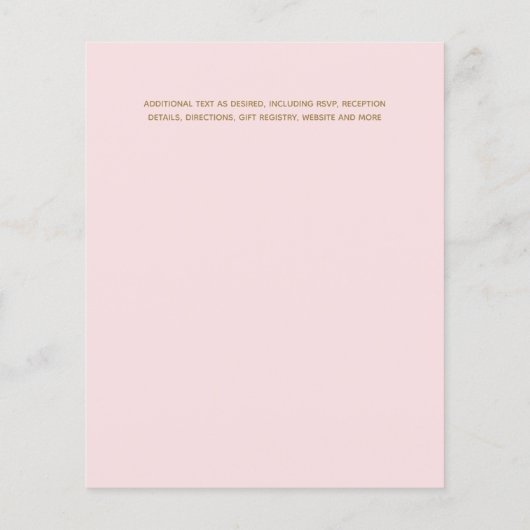 Blush SWEET 16 Moderne Elegante Budget Verjaardag (Achterkant)