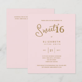 Blush SWEET 16 Moderne Elegante Budget Verjaardag