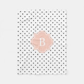 Blush Swiss Stippen | Monogram Fleece Blanket (Voorkant)