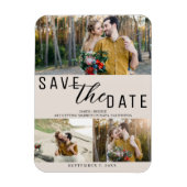 Blush Tan Save the Date Wedding 3 foto's Magneet (Verticaal)