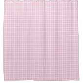 Blush Tartan Curtain Modern Pink Bathroom Accent Douchegordijn (Voorkant)