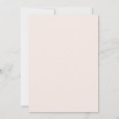 Blush Taupe Bruiloftsbloem Kaart (Achterkant)