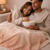 Blush Taupe Sky Fade Sherpa Deken