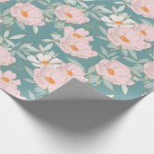 Blush Teal Tuin Cadeaupapier (Hoek)