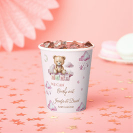Blush Teddy Moon Pink Baby Girl Papieren Bekers