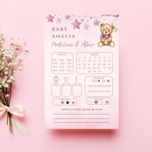 Blush Teddy Moon Stars Baby Voorspellingsadvies