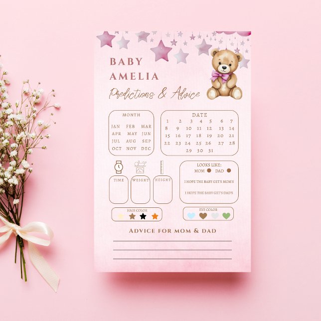 Blush Teddy Moon Stars Baby Voorspellingsadvies (Creator heeft geüpload)