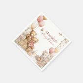 Blush teddybeer Baby shower Servet (Hoek)