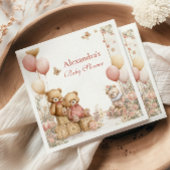 Blush teddybeer Baby shower Servet