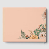 Blush Terracotta Bloemen Herfst Bruiloft Gastenboek (Achterkant)
