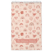 Blush | Terracotta Boho Heart Thed Pattern Foto Kalender (Hoes)