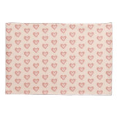 Blush | Terracotta Boho Heart Thed Pattern Kussensloop (Achterkant-Links)