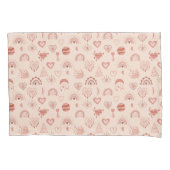 Blush | Terracotta Boho Heart Thed Pattern Kussensloop (Voorkant-Links)