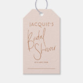 Blush & Terracotta Bruiloftcadeautag Cadeaulabel (Voorkant)