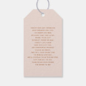 Blush & Terracotta Bruiloftcadeautag Cadeaulabel (Achterkant)