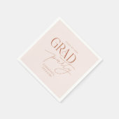 Blush Terracotta Custom Minimalistische Afstudeerd Servet (Hoek)