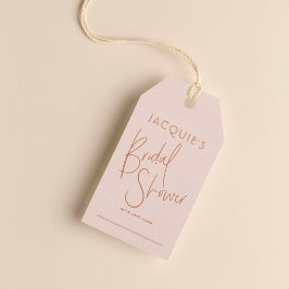 Blush & Terracotta Vrijgezellenfeest Gift Label Cadeaulabel