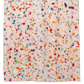 Blush Terrazzo | Roze selectieve specerijen | ABST Douchegordijn (Voorkant)