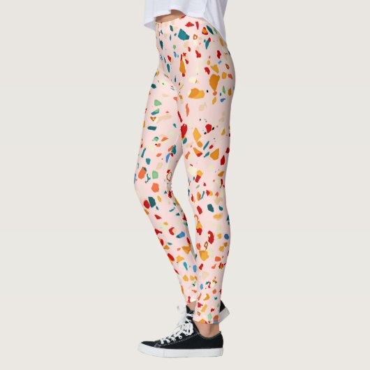 Blush Terrazzo | Roze selectieve specerijen | ABST Leggings (Links)