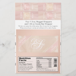 Blush Theme Snoep Bar en Nugget Wrappers Flyer