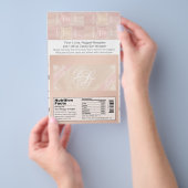 Blush Theme Snoep Bar en Nugget Wrappers Flyer (Hand)
