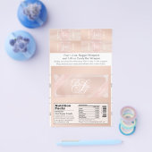 Blush Theme Snoep Bar en Nugget Wrappers Flyer (Enkel)