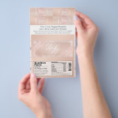 Blush Theme Snoep Bar en Nugget Wrappers Flyer (Hand)