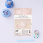 Blush Theme Snoep Bar Wrapper & Gift Kaart/Label Flyer (Enkel)