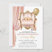 Blush Throne, Crown en Champagne Women's Birthday Kaart (Voorkant)