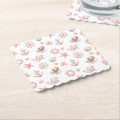 Blush Tide Treasures! Kartonnen Onderzetters (Gebogen)