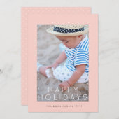 Blush Tidings foto Feestdagenkaart (Voorkant / Achterkant)