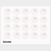 Blush Toile de Jouy Cupid Wedding Favor Stickers (Vel)