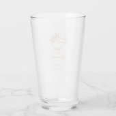 Blush Toile de Jouy Wedding Glass Cup with Cherub  Glas (Achterkant)