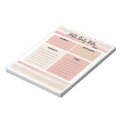 Blush Tones Bijbelstudie Notities Notitieblok (Linkerzijde)