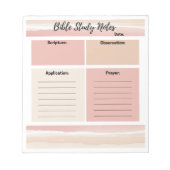 Blush Tones Bijbelstudie Notities Notitieblok (Voorkant)