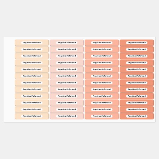 Blush Tones Palet Kindernaam Organisatie Labels (Vel)