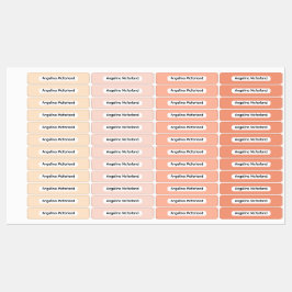 Blush Tones Palette Kids Name Organizational  Labels