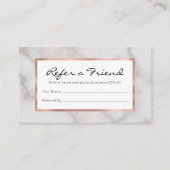 Blush tonnen roze roze roze gouden witte marmer pa aanbevelingskaartje (Voorkant)