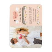 Blush Tortelduifjes Dove Save the Date Magneet (Verticaal)