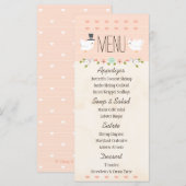 Blush Tortelduifjes Dove Wedding Menu (Voorkant / Achterkant)
