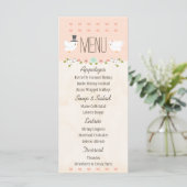 Blush Tortelduifjes Dove Wedding Menu (Staand voorkant)